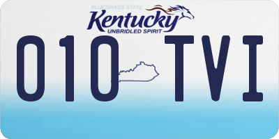 KY license plate 010TVI