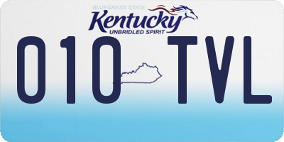 KY license plate 010TVL