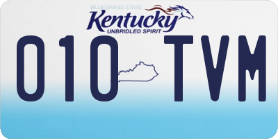 KY license plate 010TVM
