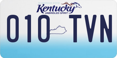 KY license plate 010TVN