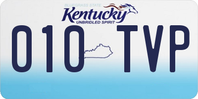 KY license plate 010TVP