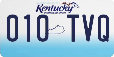 KY license plate 010TVQ