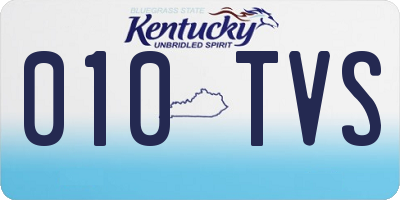 KY license plate 010TVS