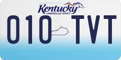KY license plate 010TVT