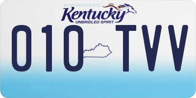 KY license plate 010TVV
