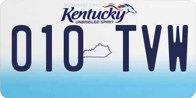 KY license plate 010TVW