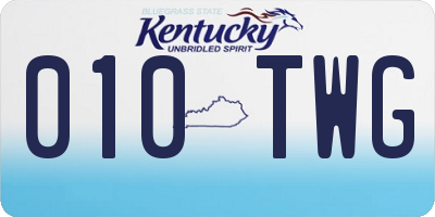 KY license plate 010TWG