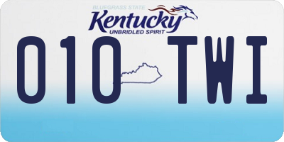 KY license plate 010TWI
