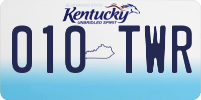 KY license plate 010TWR