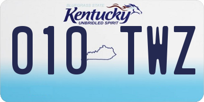 KY license plate 010TWZ