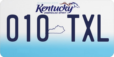 KY license plate 010TXL