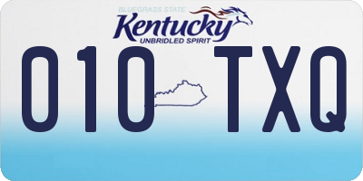 KY license plate 010TXQ