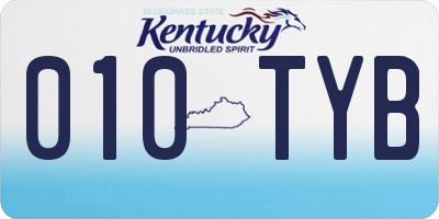 KY license plate 010TYB
