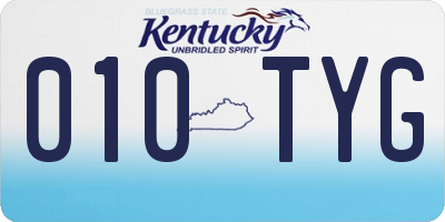 KY license plate 010TYG