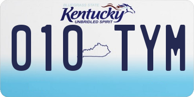 KY license plate 010TYM