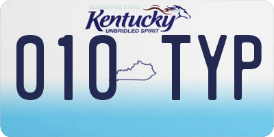KY license plate 010TYP