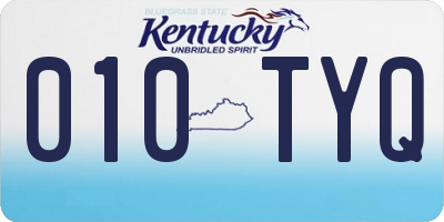 KY license plate 010TYQ