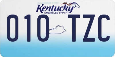 KY license plate 010TZC
