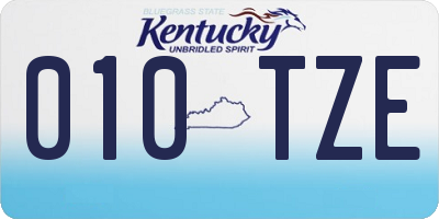 KY license plate 010TZE