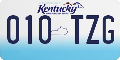 KY license plate 010TZG