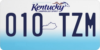 KY license plate 010TZM