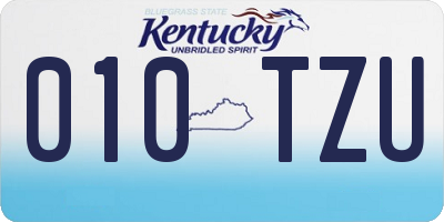 KY license plate 010TZU