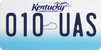 KY license plate 010UAS