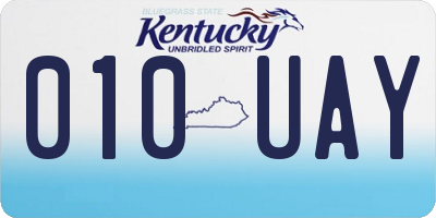 KY license plate 010UAY