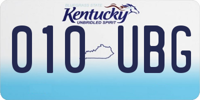 KY license plate 010UBG