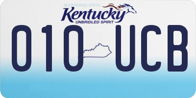 KY license plate 010UCB