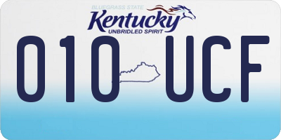 KY license plate 010UCF