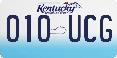 KY license plate 010UCG