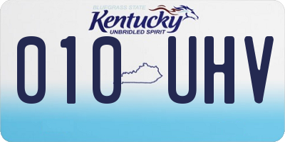 KY license plate 010UHV