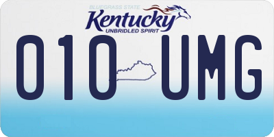 KY license plate 010UMG