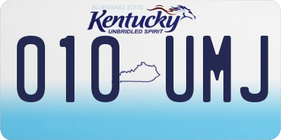 KY license plate 010UMJ