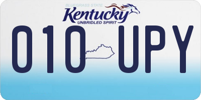 KY license plate 010UPY