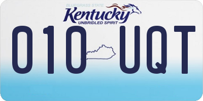 KY license plate 010UQT