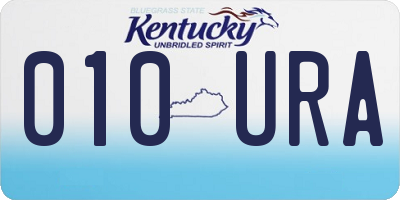 KY license plate 010URA