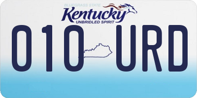 KY license plate 010URD