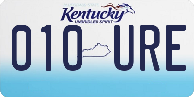 KY license plate 010URE
