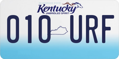 KY license plate 010URF