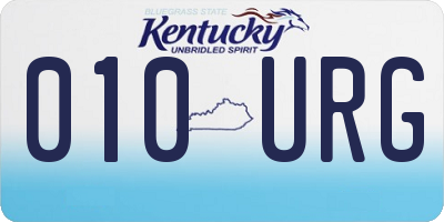KY license plate 010URG