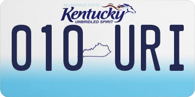 KY license plate 010URI