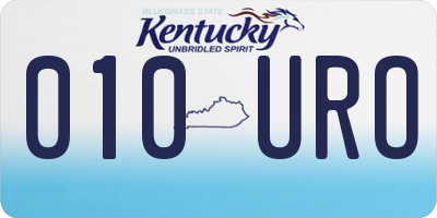 KY license plate 010URO