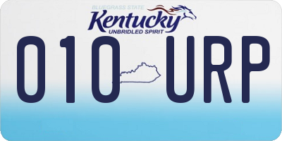 KY license plate 010URP