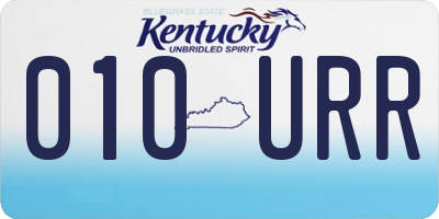 KY license plate 010URR