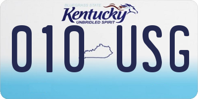 KY license plate 010USG
