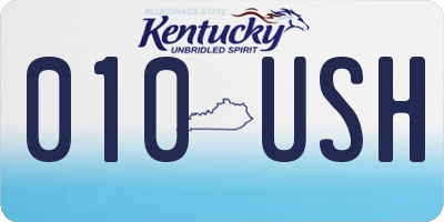 KY license plate 010USH