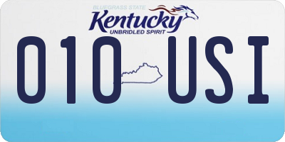 KY license plate 010USI