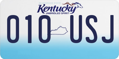KY license plate 010USJ